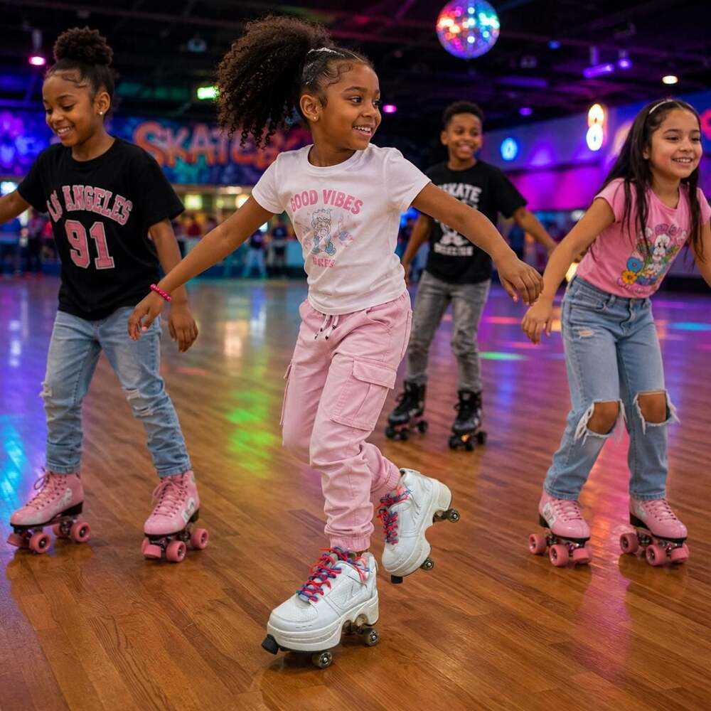 Unbranded 2-in-1 Retractable Deformation Roller Skates Sneakers